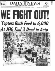 Daily News Snow Storm Lindsay 1969