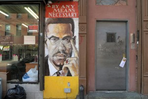 On Malcolm X Boulevard in Brooklyn.