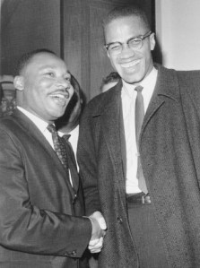 Dr. King and Malcolm X enjoying a moment during their only meeting.