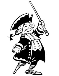 Stuyvesant as Collegiate Dutchmen mascot. 