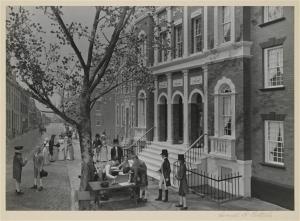 Depiction of the historic event. Courtesy of Library of Congress.