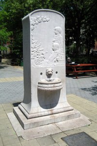 This memorial in Tompkins Square Park pays tribute to the lost children of the General Slocum.