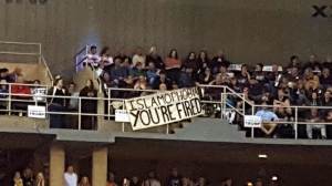 Brave protesters make a stand.